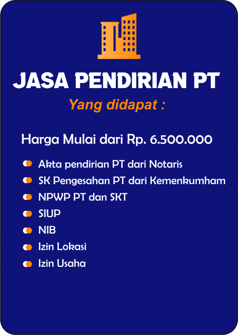 Jasa Pembuatan PT Pontianak