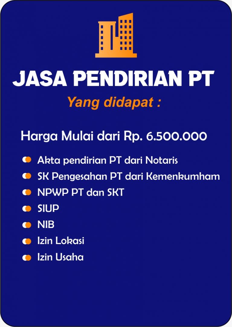 Jasa Pembuatan PT Palangkaraya