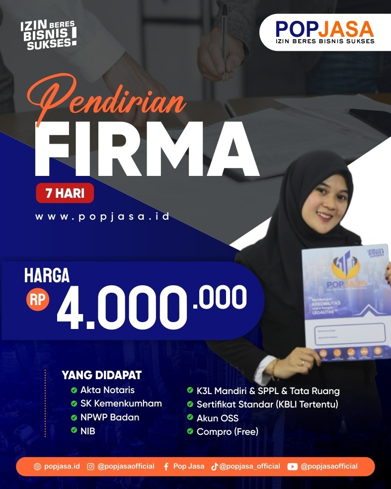 jasa pendirian firma aman dan cepat