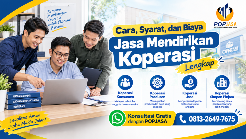 Cara, Syarat, dan Biaya Jasa Mendirikan Koperasi Lengkap - Jasa Perizinan Usaha POPJASA 081326497675