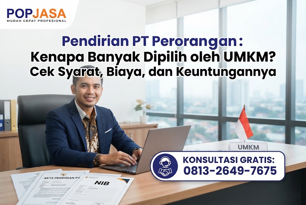 Pendirian PT Perorangan POPJASA | 0813-2649-7675